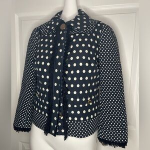 Tory Burch Polka Dot Jacket - Poka Navy 🔥